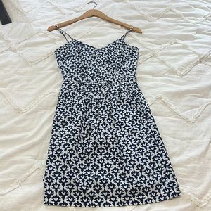 Blue and white pattern JCREW sundress